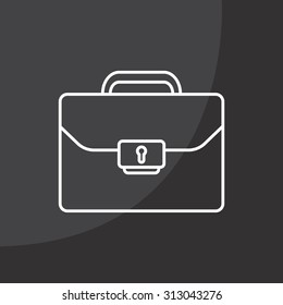 Briefcase (case), the line icon