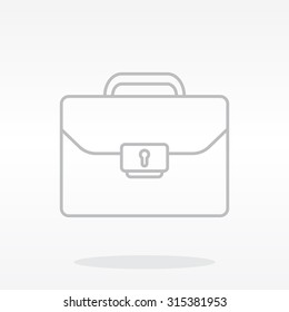 Briefcase (case), the line icon