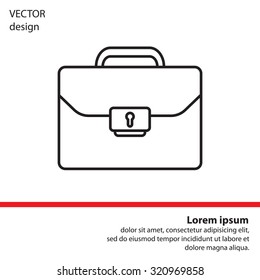 Briefcase (case), the line icon