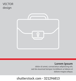 Briefcase (case), the line icon