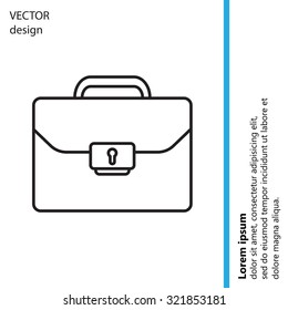 Briefcase (case), the line icon