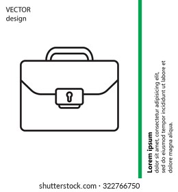 Briefcase (case), the line icon