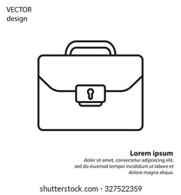 Briefcase (case), the line icon