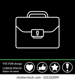 Briefcase (case), the line icon