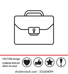 Briefcase (case), the line icon