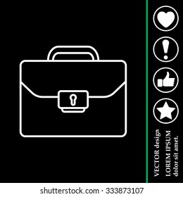 Briefcase (case), the line icon