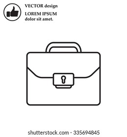 Briefcase (case), the line icon