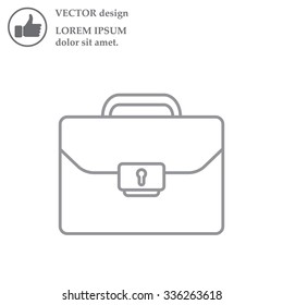 Briefcase (case), the line icon
