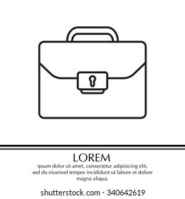 Briefcase (case), the line icon