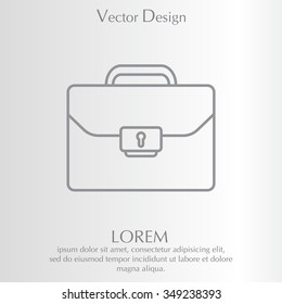 Briefcase (case), the line icon