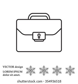 Briefcase (case), the line icon