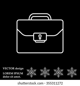 Briefcase (case), the line icon