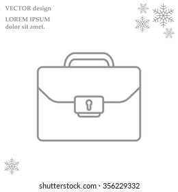Briefcase (case), the line icon