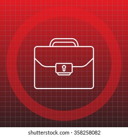 Briefcase (case), the line icon