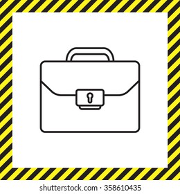 Briefcase (case), the line icon