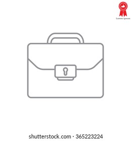 Briefcase (case), the line icon