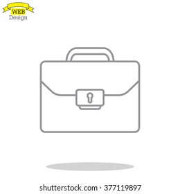 Briefcase (case), the line icon