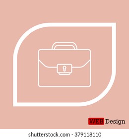 Briefcase (case), the line icon