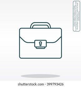 Briefcase (case), the line icon