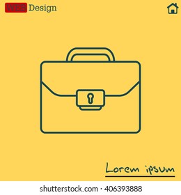 Briefcase (case), the line icon
