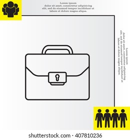 Briefcase (case), the line icon