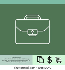 Briefcase (case), the line icon