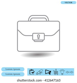 Briefcase (case), the line icon