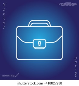 Briefcase (case), the line icon
