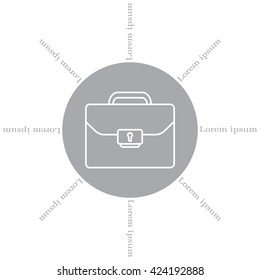 Briefcase (case), the line icon