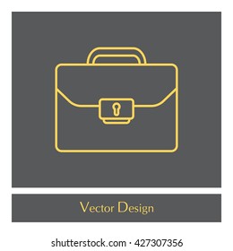 Briefcase (case), the line icon
