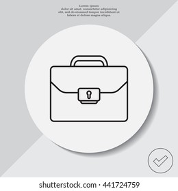 Briefcase (case), the line icon