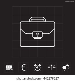 Briefcase (case), the line icon