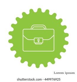 Briefcase (case), the line icon