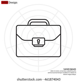 Briefcase (case), the line icon
