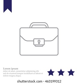 Briefcase (case), the line icon