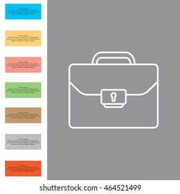 Briefcase (case), the line icon