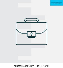 Briefcase (case), the line icon