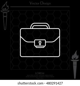 Briefcase (case), the line icon