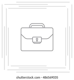 Briefcase (case), the line icon
