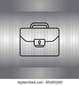 Briefcase (case), the line icon