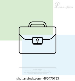 Briefcase (case), the line icon
