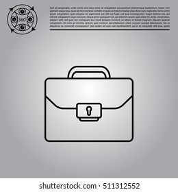 Briefcase (case), the line icon