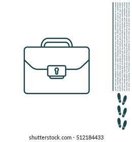 Briefcase (case), the line icon