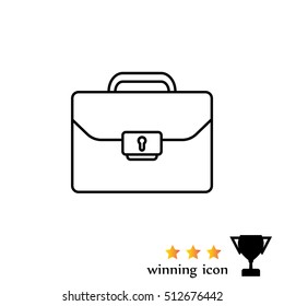 Briefcase (case), the line icon