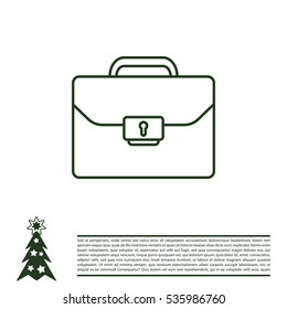 Briefcase (case), the line icon