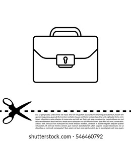 Briefcase (case), the line icon