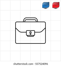 Briefcase (case), the line icon