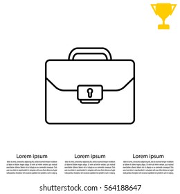 Briefcase (case), the line icon