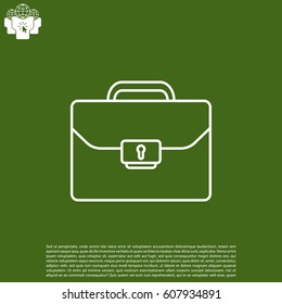 Briefcase (case), the line icon