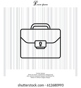 Briefcase (case), the line icon